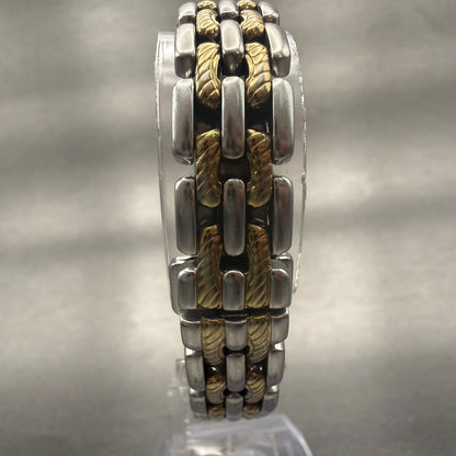Seiko Watch Women 18mm White Dial Two Tone Oval 1N00-0KA0 New Battery7