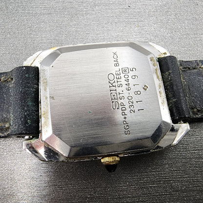 Seiko Exceline Watch Women 21mm White Dial Two Tone Rectangle 23206440 PARTS10