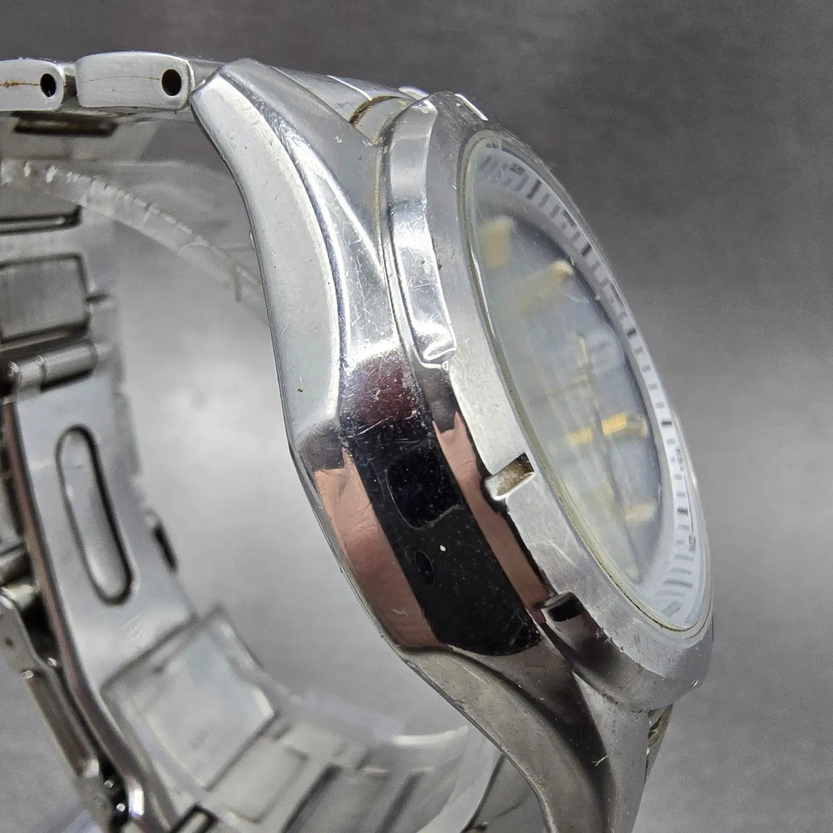 Casio Lineage LIW-101 Watch Men 38mm Gray Dial Steel Date Solar Round Runs JDM2