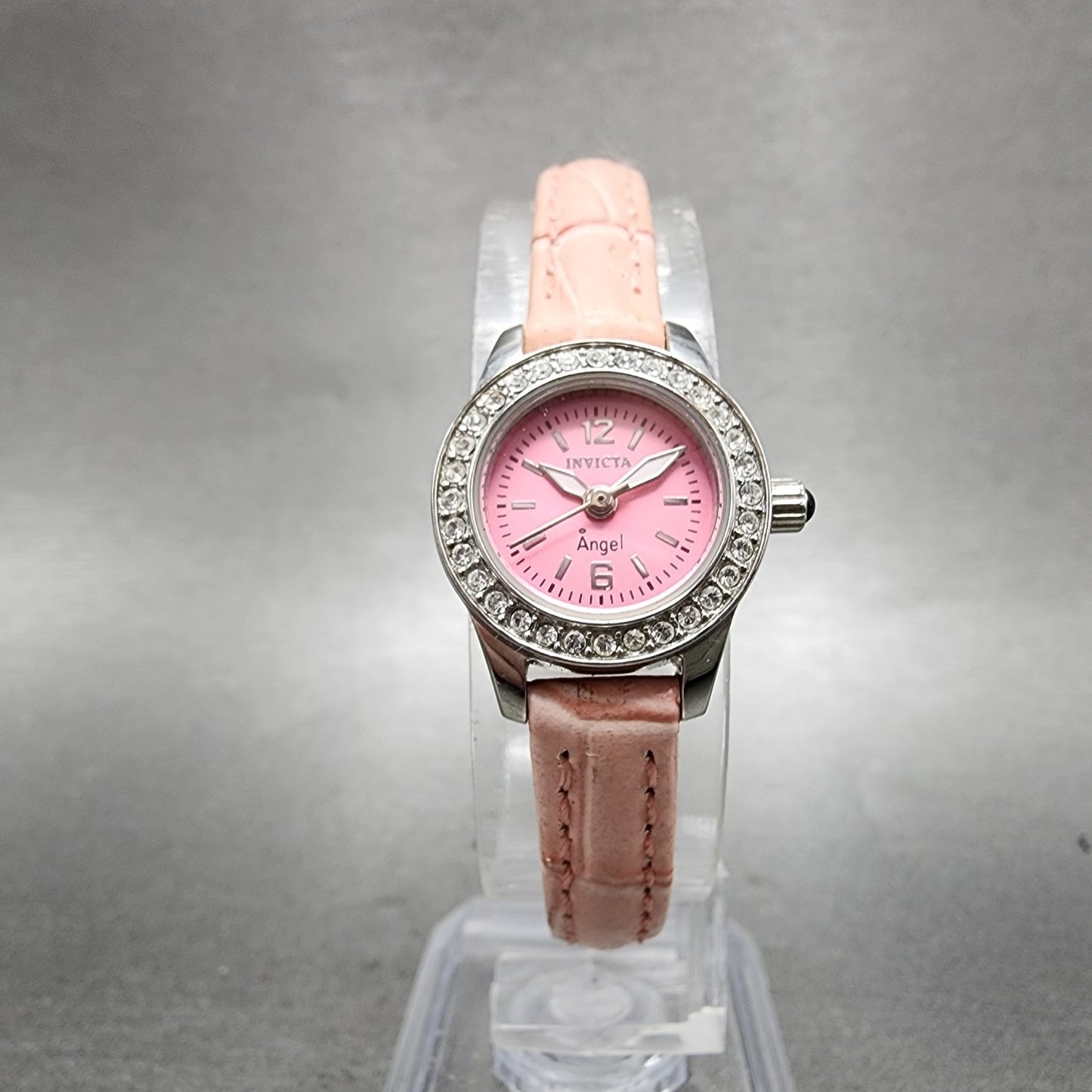 Invicta Angel Watch Women 18mm Pink Dial Silver Tone Round 13659 New Battery5
