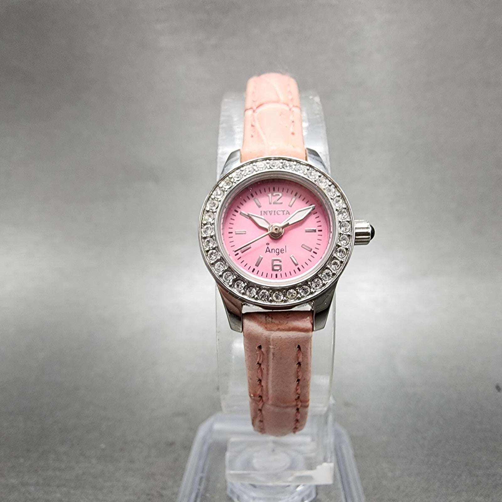 Invicta Angel Watch Women 18mm Pink Dial Silver Tone Round 13659 New Battery5