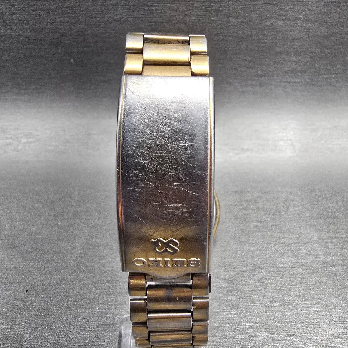 Seiko SQ Watch Men 34mm Ivory Dial Gold Tone Daydate Round 8123-7239 New Battery7