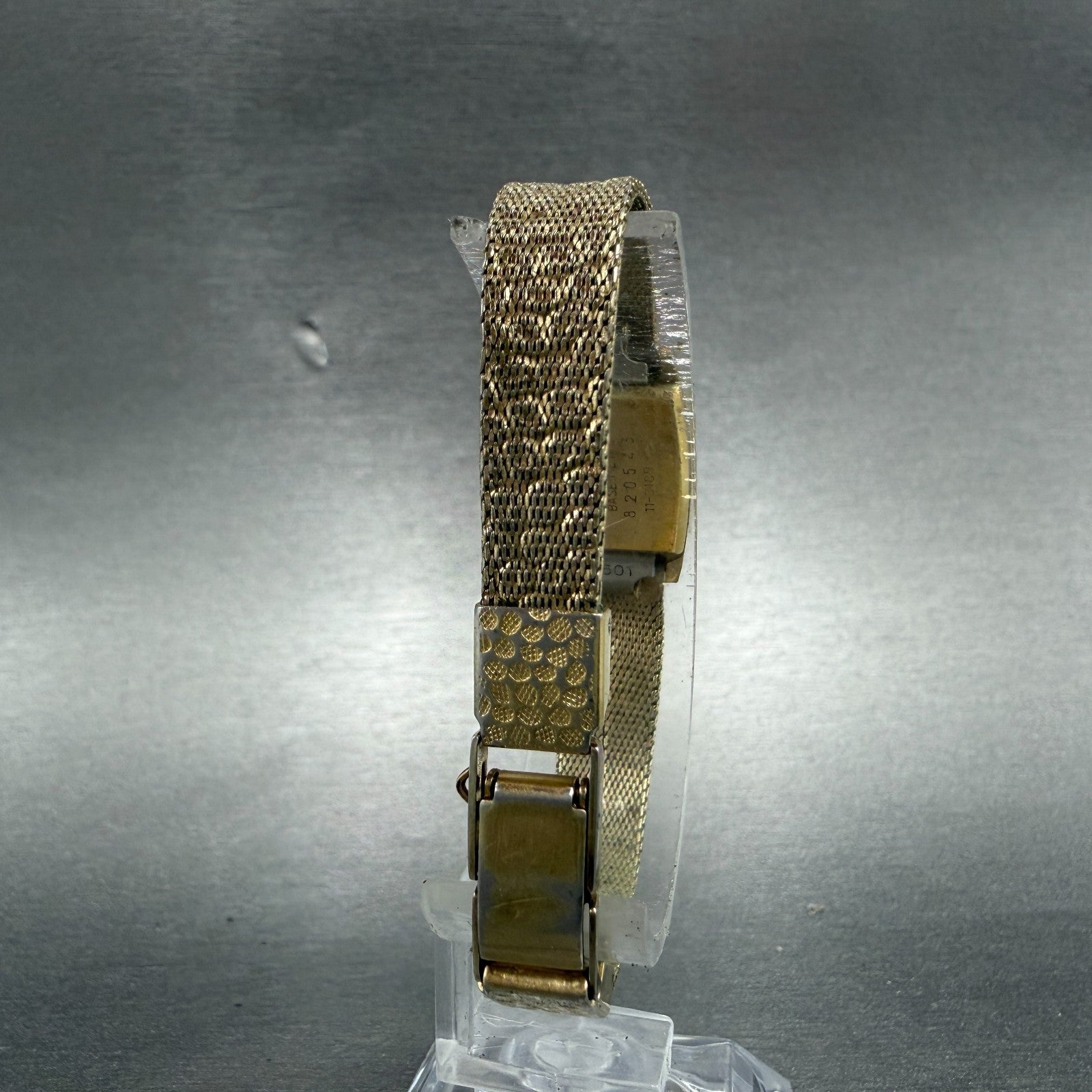 Seiko Tank Watch Women 15mm Champagne Dial Gold Tone Manual 11-3189 Runs 76H7