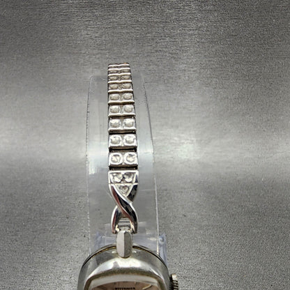 Wittnauer Watch Women 19mm White Dial Steel Round Manual Wind Runs NOS7