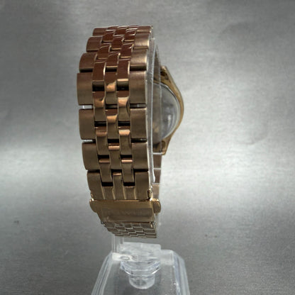 Timex Waterbury Legacy Watch Women Blue Dial Rose Gold Tone Date Round New Batt7
