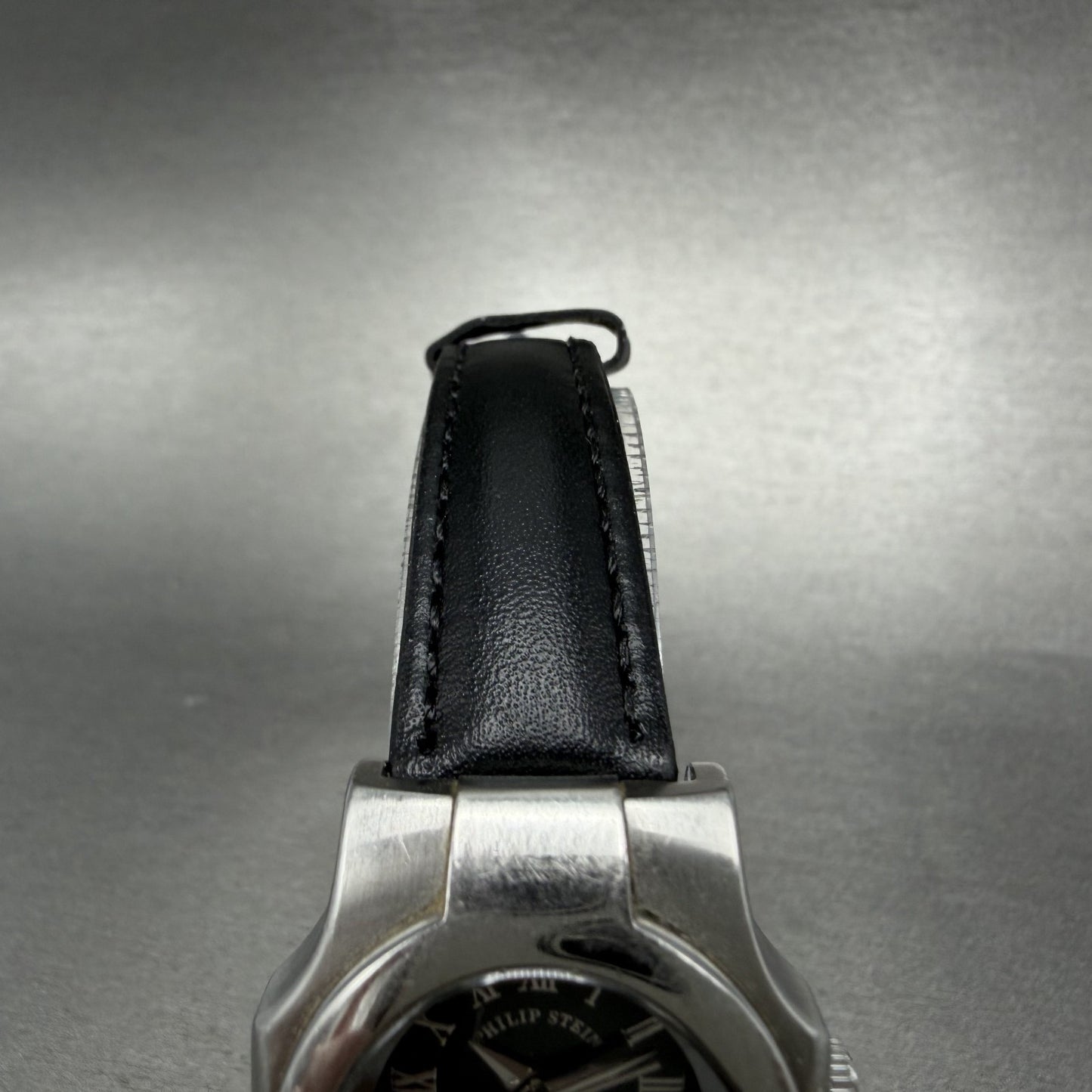 Philip Stein Teslar Watch Women 27mm Black Dial Steel Dual Time Oval New Battery4