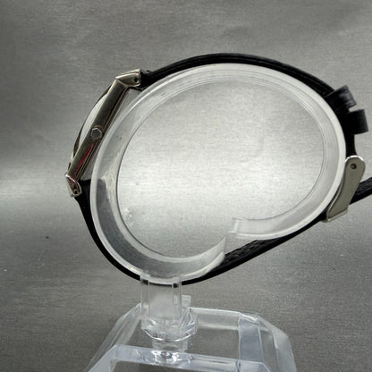 Yves Saint Laurent Tank Watch Women 15m Black Dial Silver Tone Rectangle New bat6