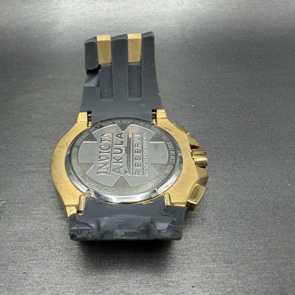 Invicta Reserve Akula II Chronograph Watch Men 51mm Gray Dial Gold Date 06378