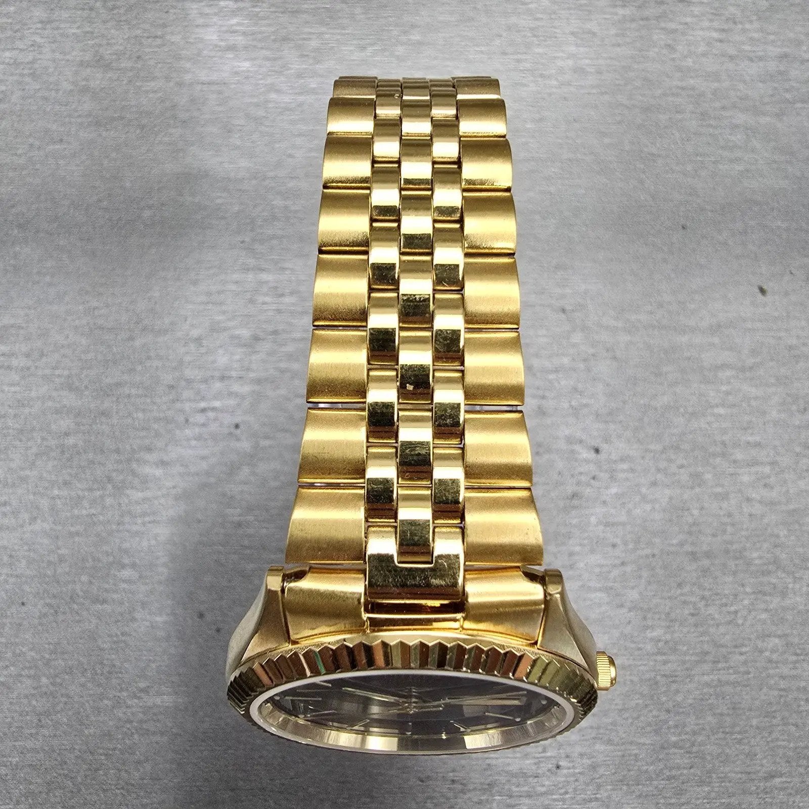 Citizen President Watch Men 35mm Blue Dial Gold Tone Daydate 6100-R00391 New Bat6