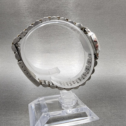 Seiko Watch Women 19mm Silver Dial Silver Tone Square 54205029 New Battery8