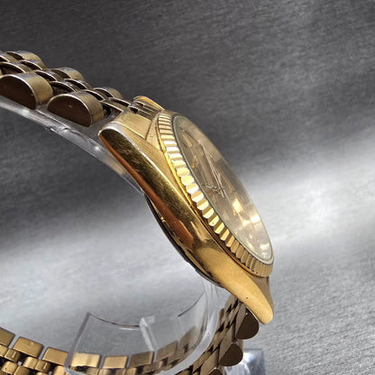 Seiko President Watch Men 35mm Gold Dial Gold Daydate 5Y23-8A61 New Battery VTG3