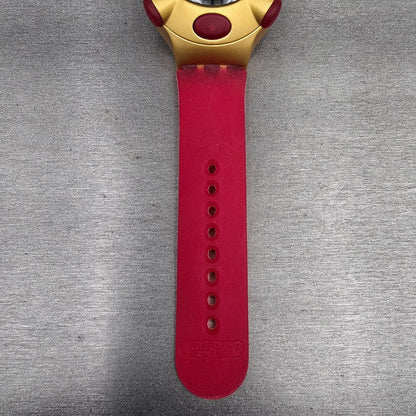 Swatch Beat Golden Virtual Wave Watch Men 47mm Gold Red YQG1000 New Battery NOS10