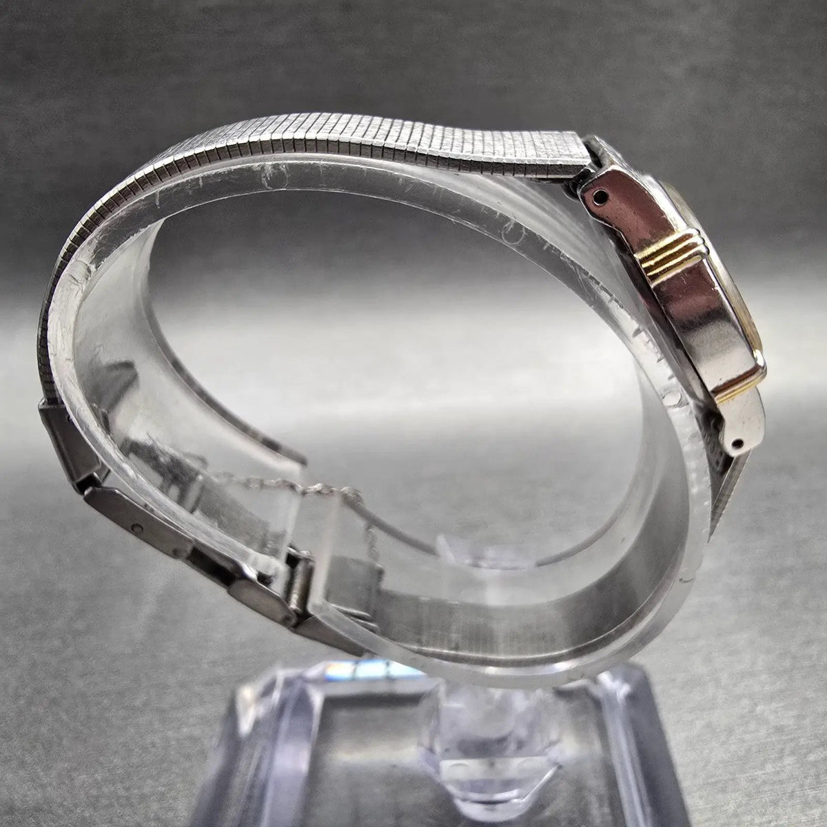Seiko Watch Women 17mm Black Dial Two Tone Oval 5420-5159 New Battery Vintage8
