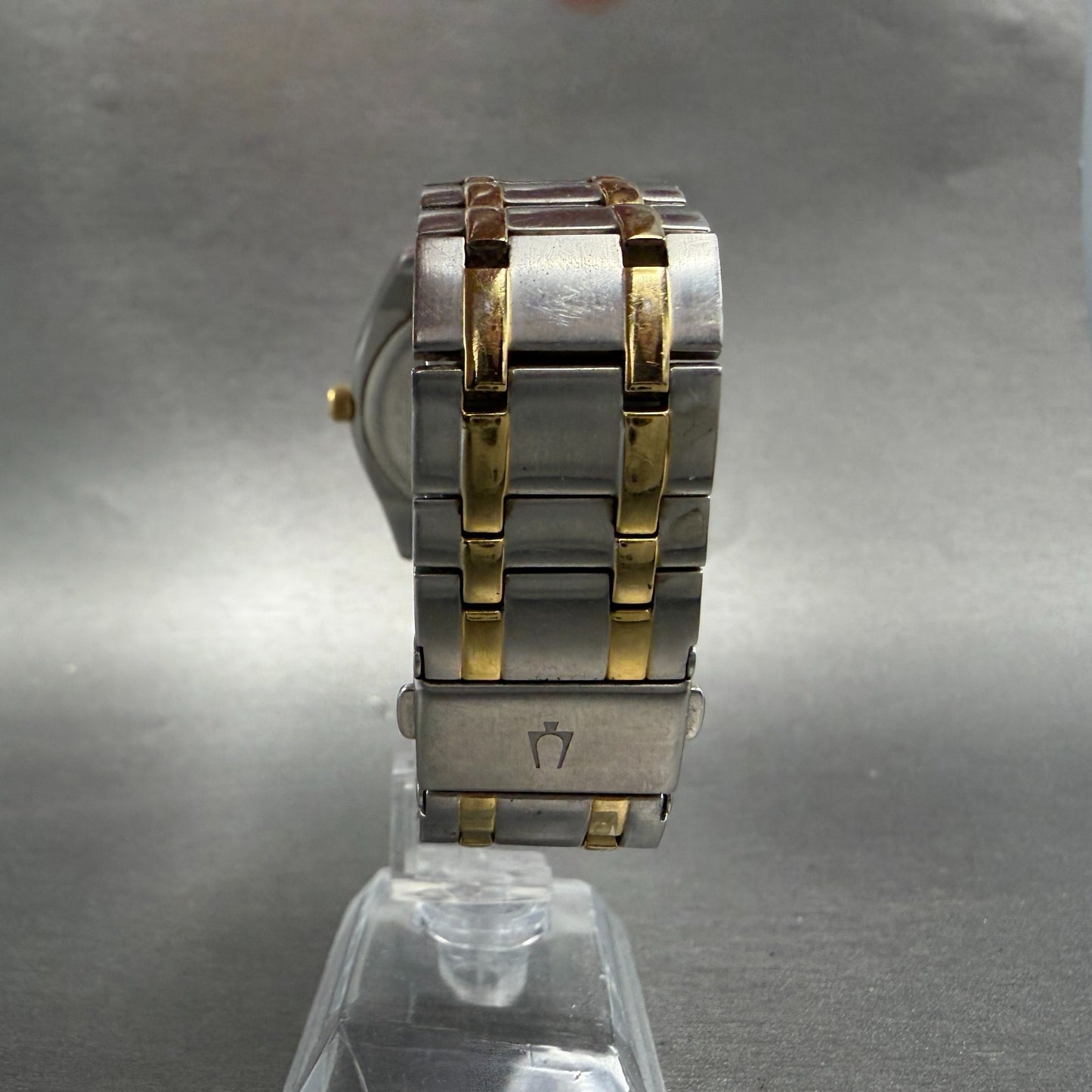 Bulova Watch Men 39mm Silver Dial Two Tone Daydate Round 98C127 New Battery7
