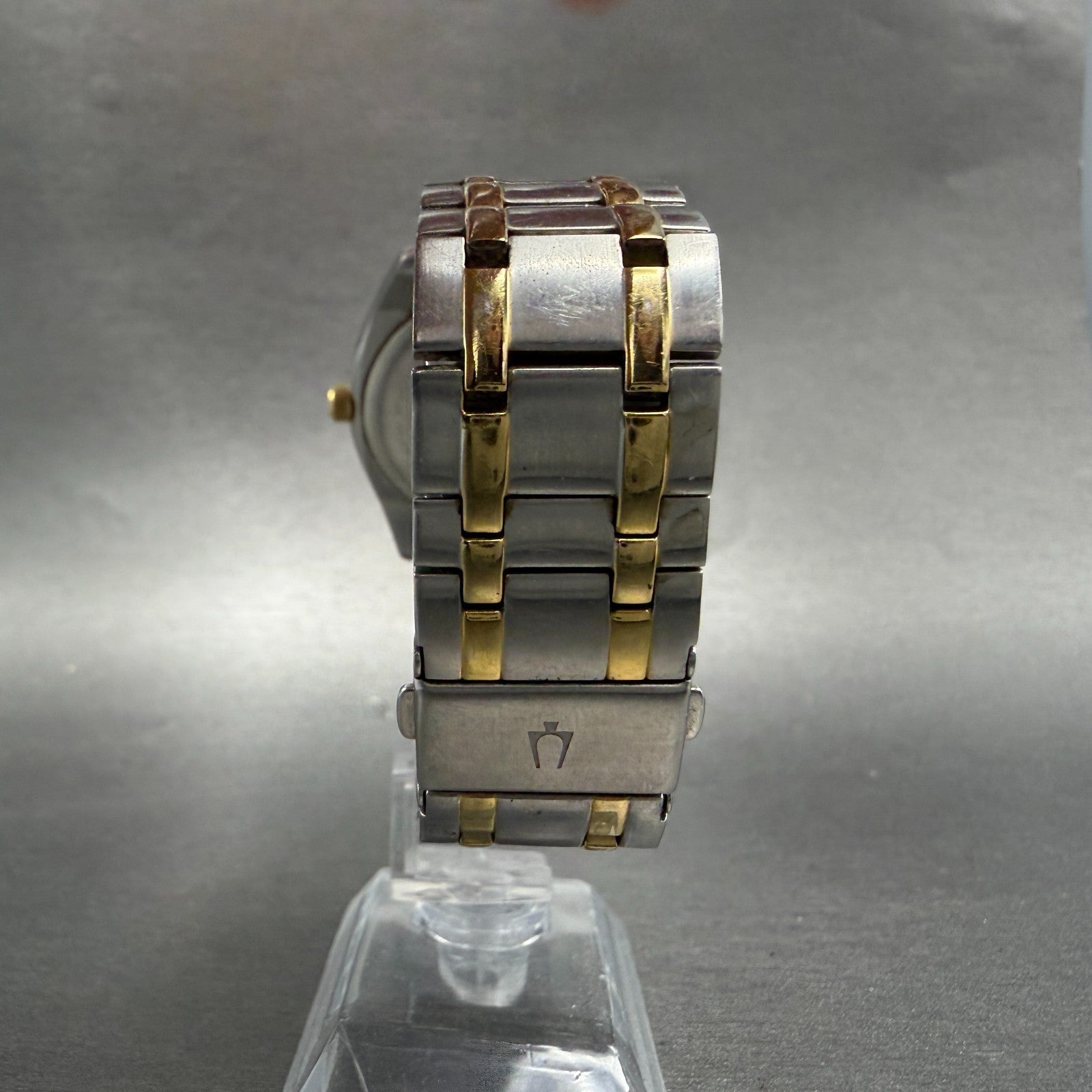 Bulova Watch Men 39mm Silver Dial Two Tone Daydate Round 98C127 New Battery7