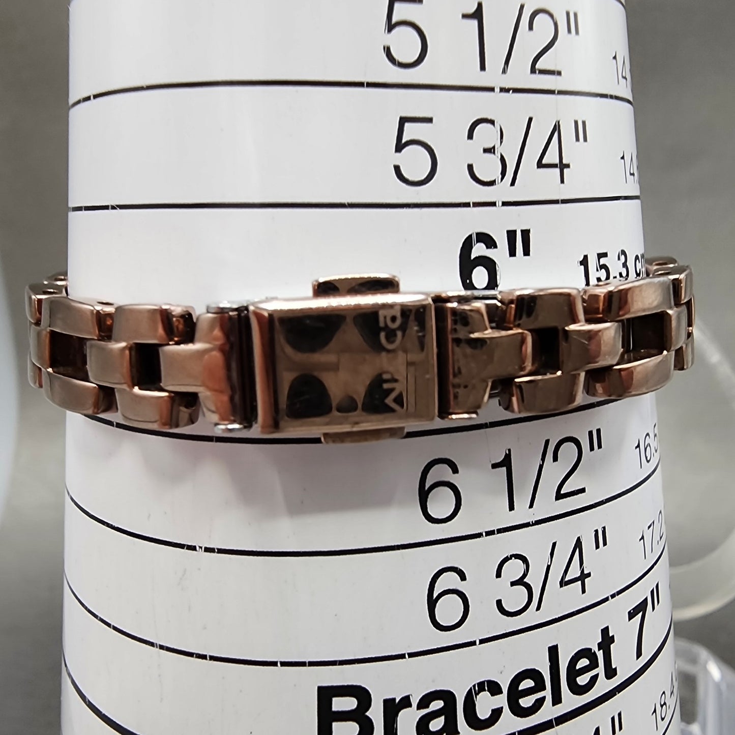 Citizen Wicca Watch Women 25mm White Dial Rose Gold Tone Date Round Atomic Runs11