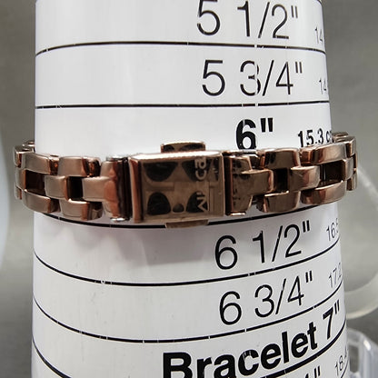 Citizen Wicca Watch Women 25mm White Dial Rose Gold Tone Date Round Atomic Runs11