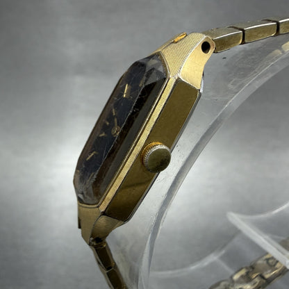 Seiko Watch Women 13mm Black Dial Gold Tone 13205339 New Battery VTG2