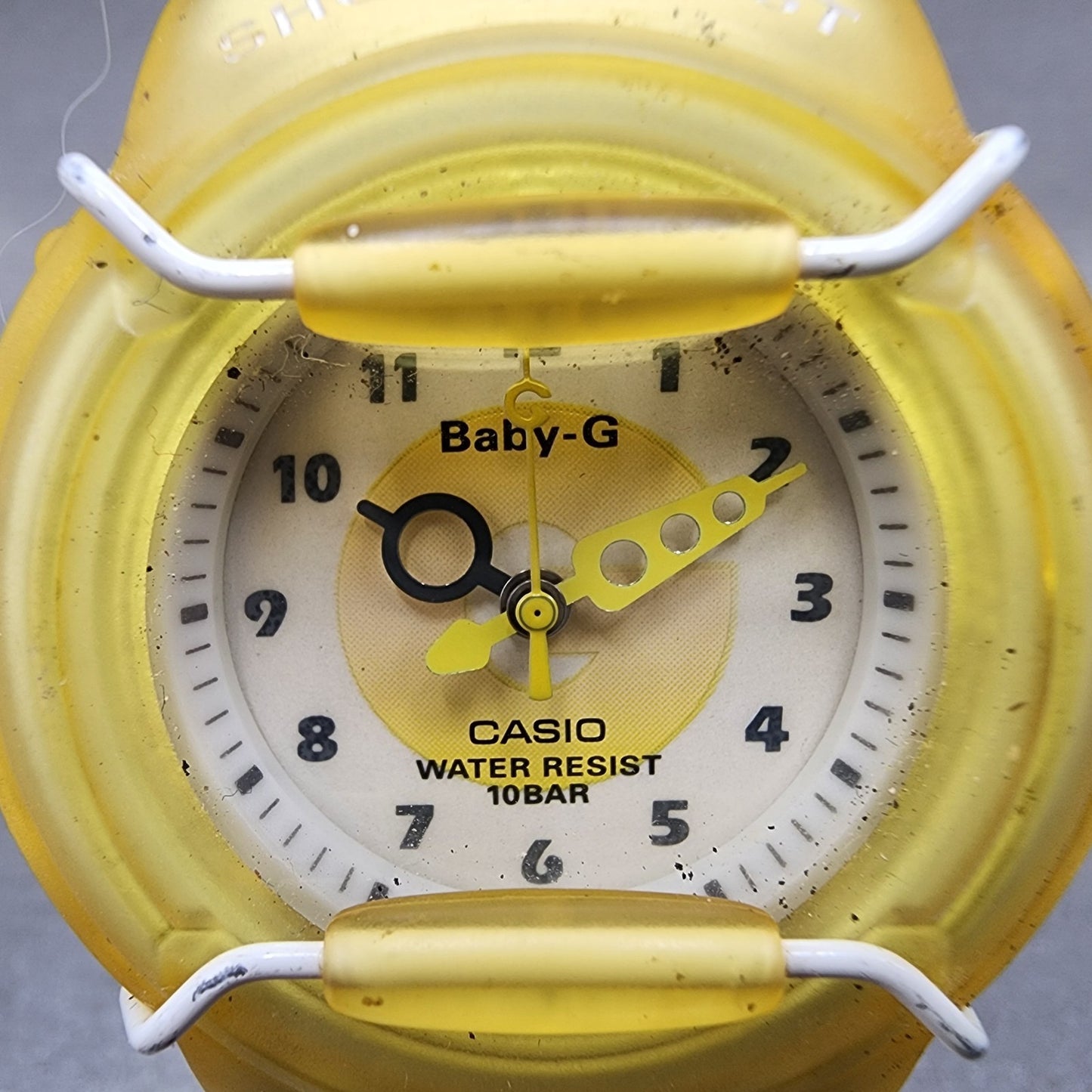 Casio BabyG BG11 Watch Women 40mm White Dial Clear Tone Round New Battery BA11