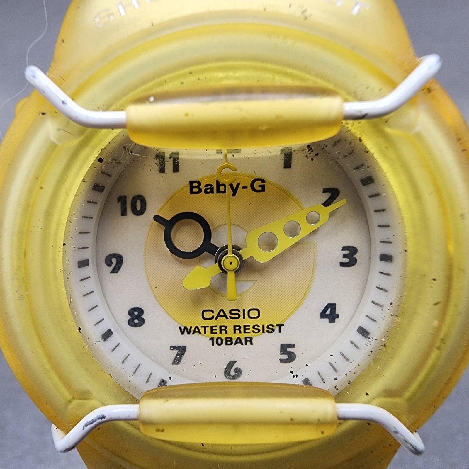 Casio BabyG BG11 Watch Women 40mm White Dial Clear Tone Round New Battery BA11