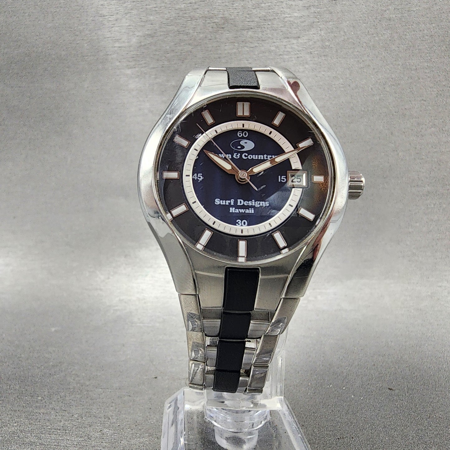 Orient Town & Country Surf Design Watch Women 36mm Black Dial Steel Date New Bat5