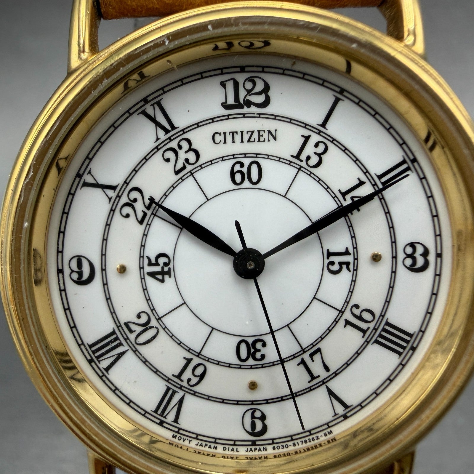 Citizen Watch Unisex 32mm White Dial Gold Tone Round 6030-S04565 PARTS2