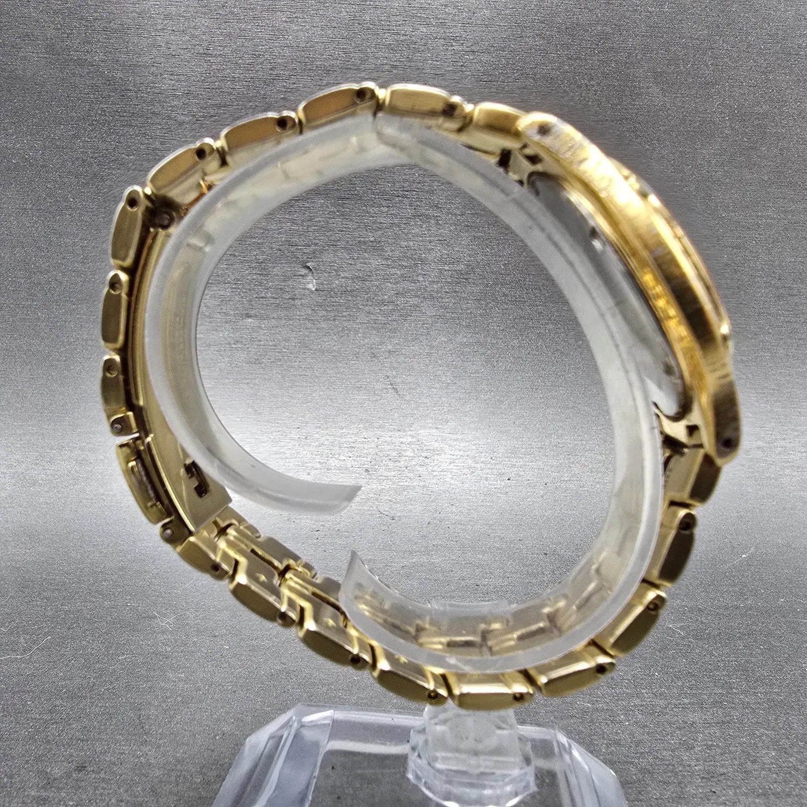 Seiko Watch Men 36mm Champagne Dial Gold Tone Date Round 7N32-0049 PARTS Vintage9