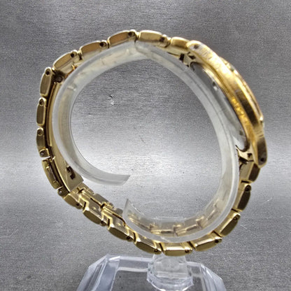 Seiko Watch Men 36mm Champagne Dial Gold Tone Date Round 7N32-0049 PARTS Vintage9