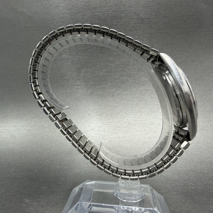 Seiko SQ Watch Men 35mm Silver Dial Silver Tone Daydate 8223-7189 New Batt8