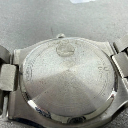Bulova Watch Women 34mm Gray Dial Silver Tone Date Round 96M126 New Battery9