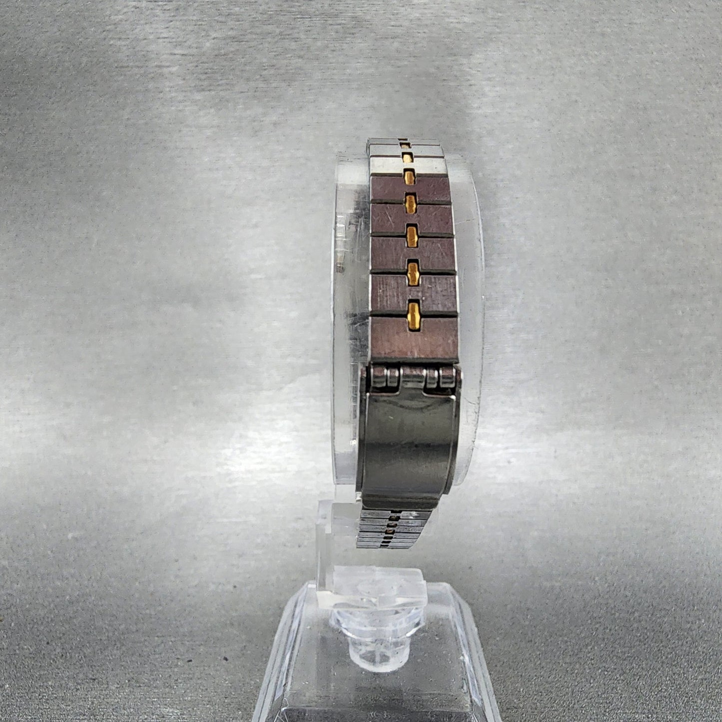 Seiko Tank Watch Women 14mm Silver Dial Two Tone 13206029 Rectangle New Battery7