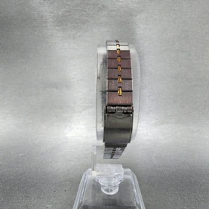Seiko Tank Watch Women 14mm Silver Dial Two Tone 13206029 Rectangle New Battery7
