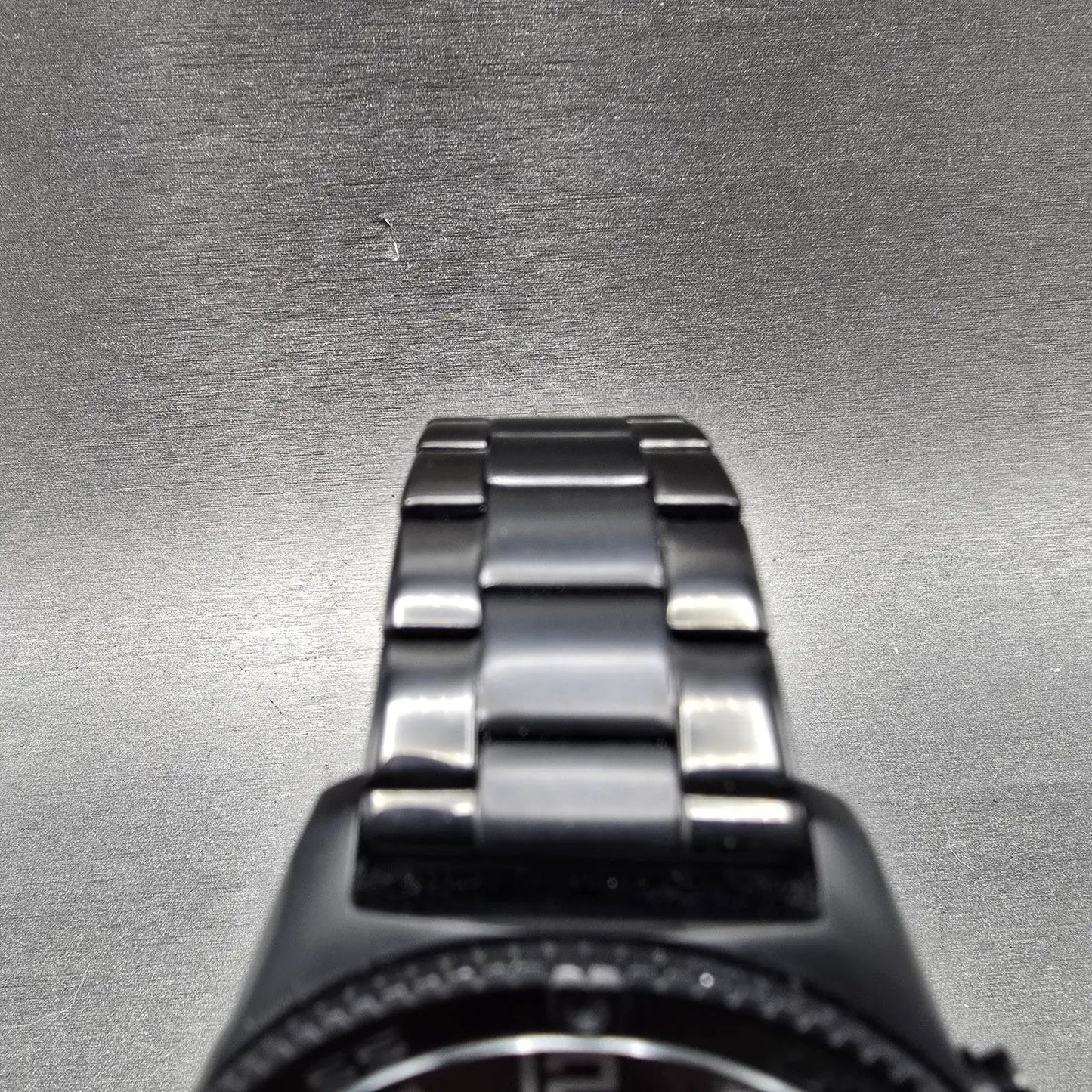 Fossil Watch Men 50mm Black Dial Black Tone Daydate Round BQ2532 New Battery4