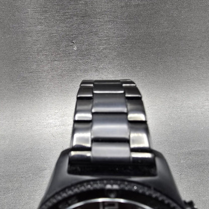 Fossil Watch Men 50mm Black Dial Black Tone Daydate Round BQ2532 New Battery4