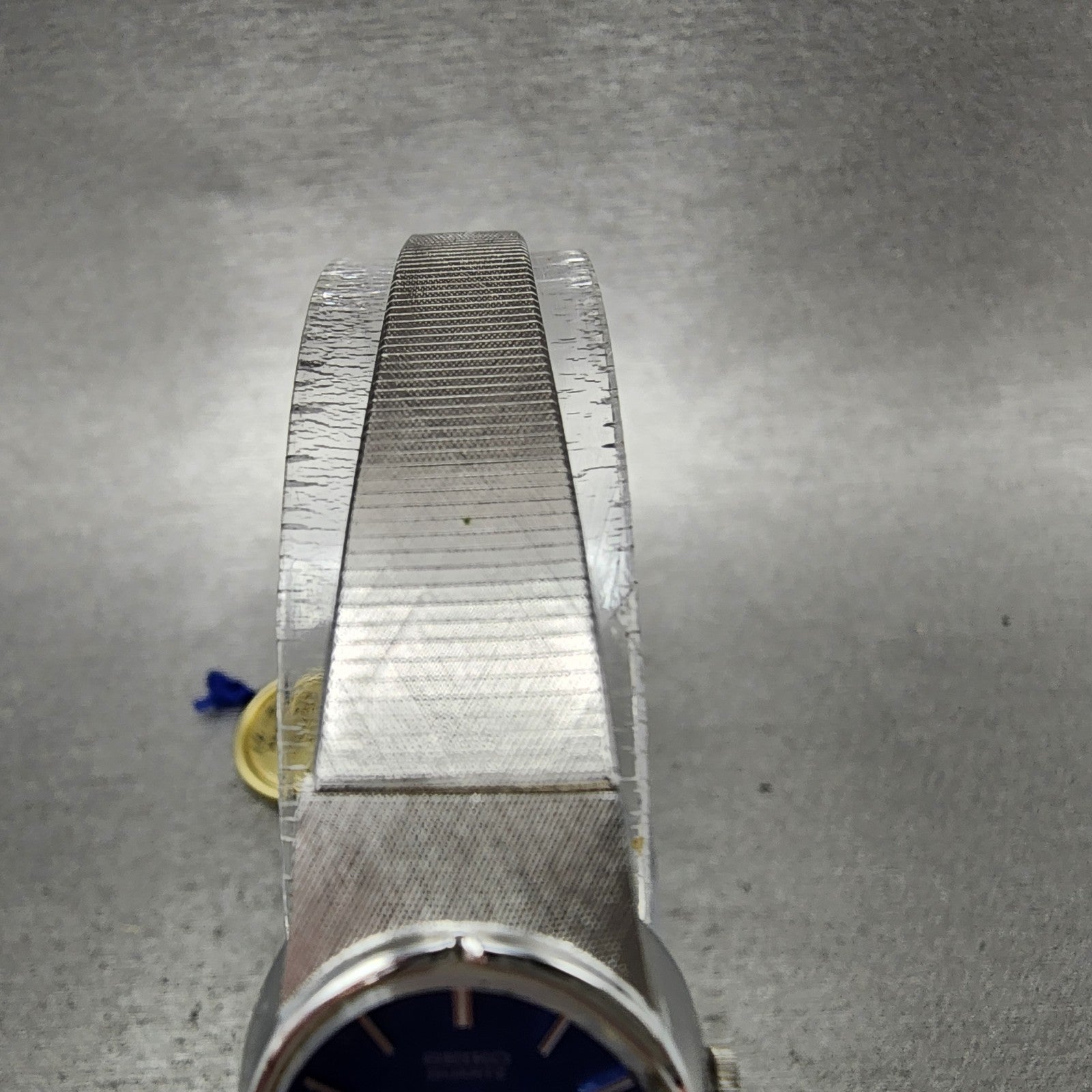 Seiko Watch Women 18mm Blue dial Silver Tone Oval Vintage 165209 New Battery4