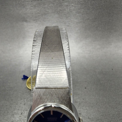 Seiko Watch Women 18mm Blue dial Silver Tone Oval Vintage 165209 New Battery4