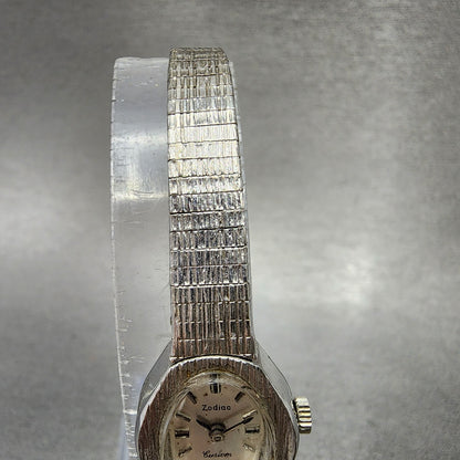 Zodiac Custom Watch Women 17mm White Dial Gold Plated Manual Wind Runs VTG4