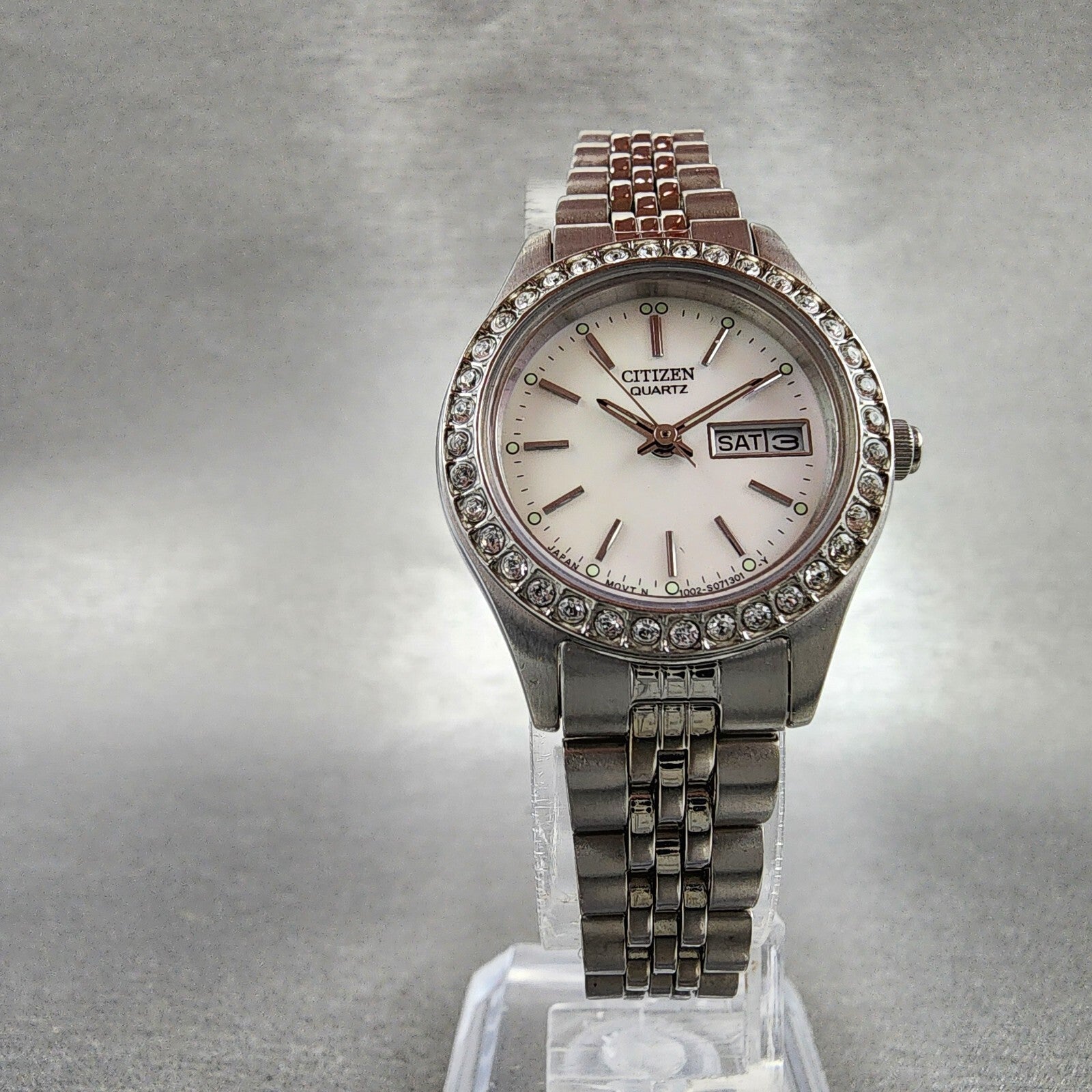 Citizen Watch Women 26mm MOP Dial Steel Daydate Crystal Bezel New Battery5