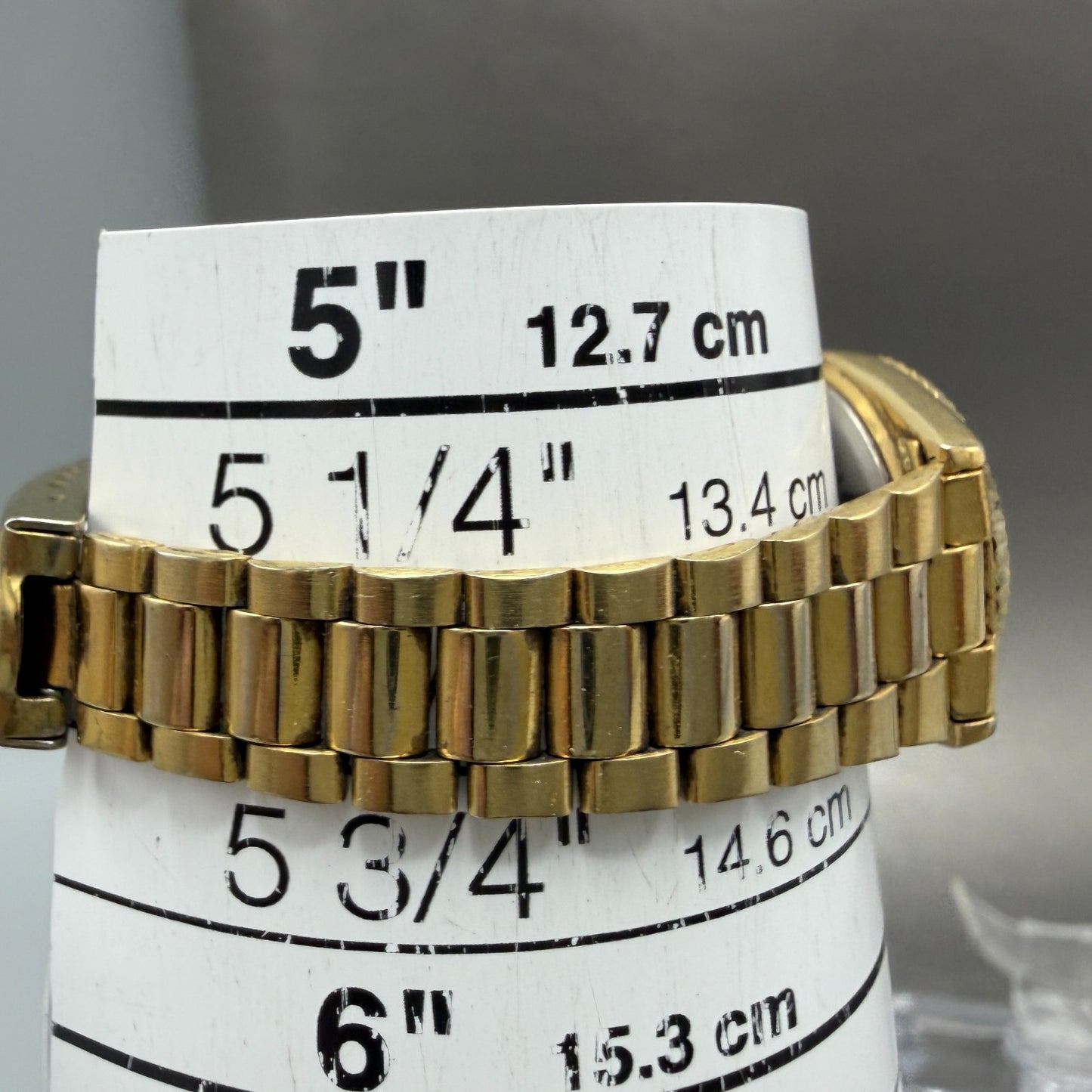 Seiko SQ Watch Women 24mm Champagne Dial Gold Tone Daydate 3e23-0a69 New Batt GJ10