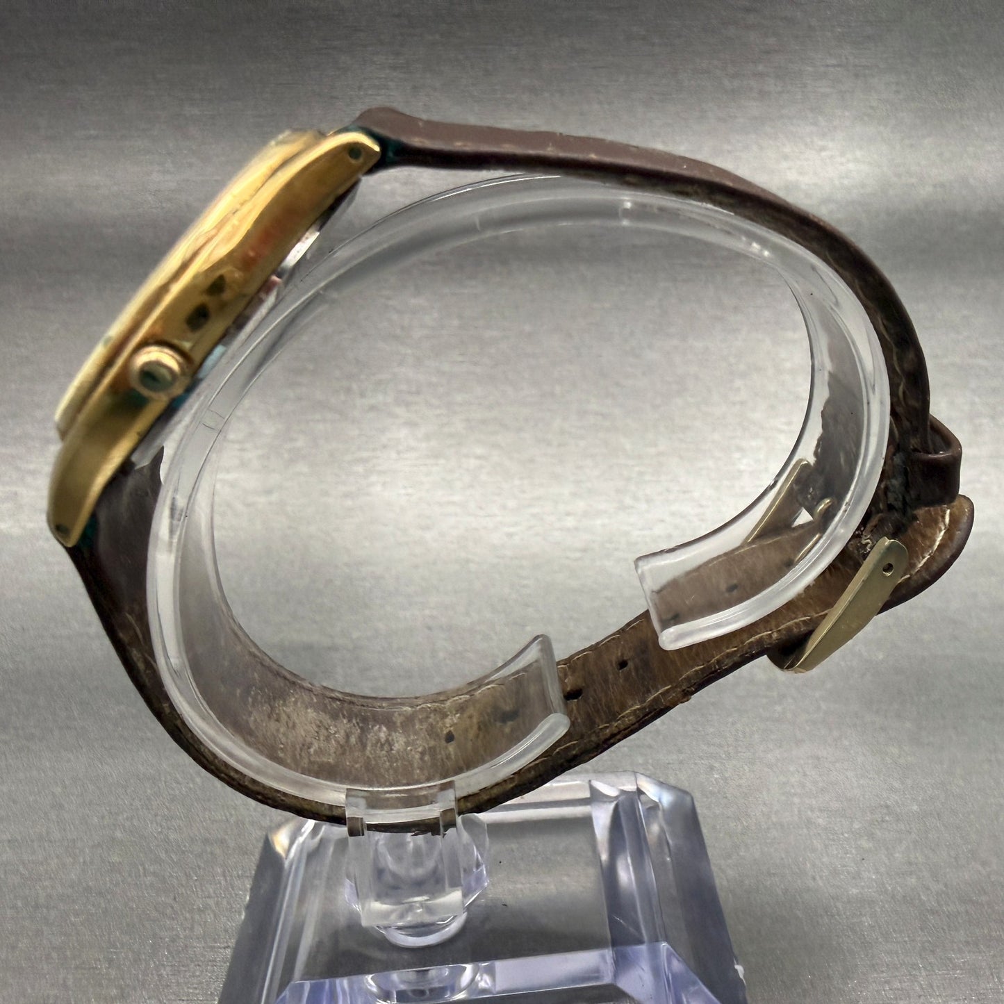 Seiko Watch Men 34mm Gold Dial Gold Tone Daydate Round 6533-8019 New Battery6