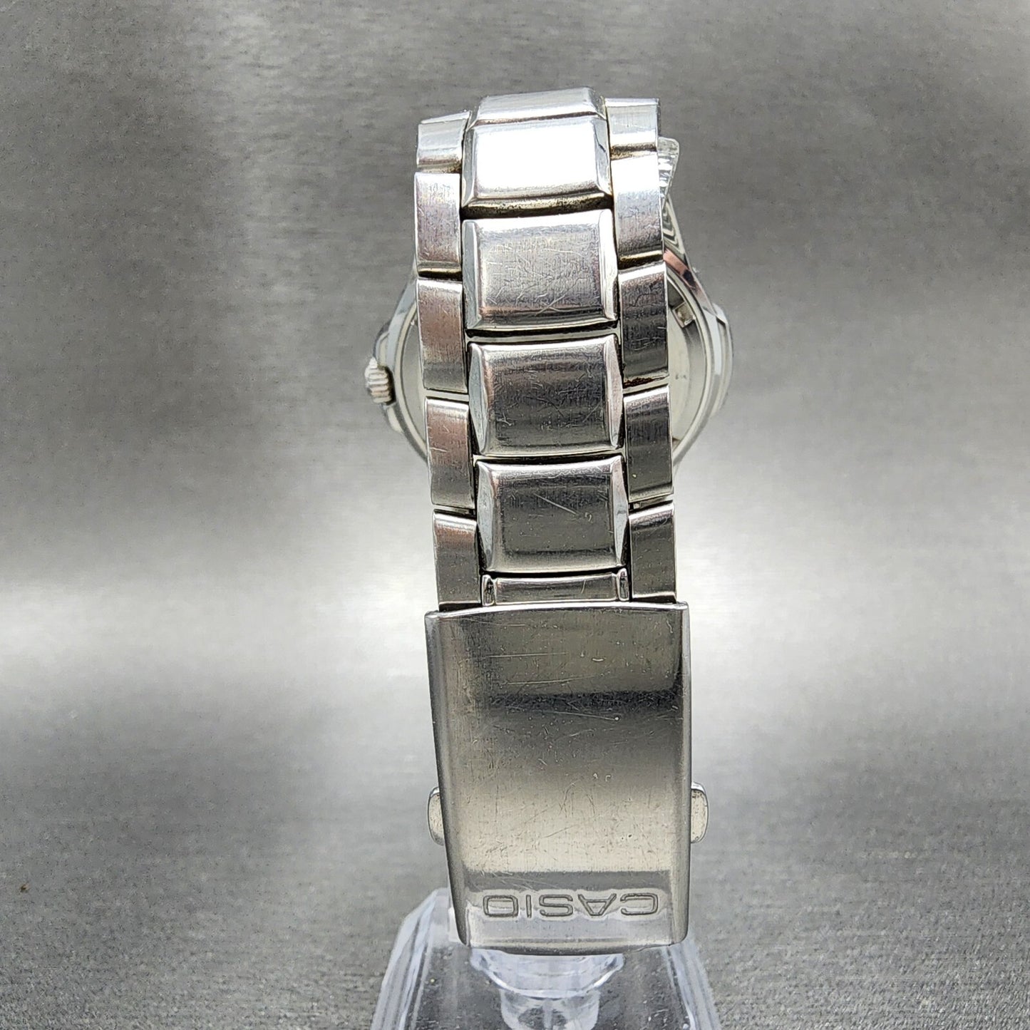 Casio MTD1046 Watch Men 38mm Silver Dial Steel Daydate Round READ!!!!! New Batt7
