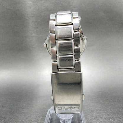 Casio MTD1046 Watch Men 38mm Silver Dial Steel Daydate Round READ!!!!! New Batt7