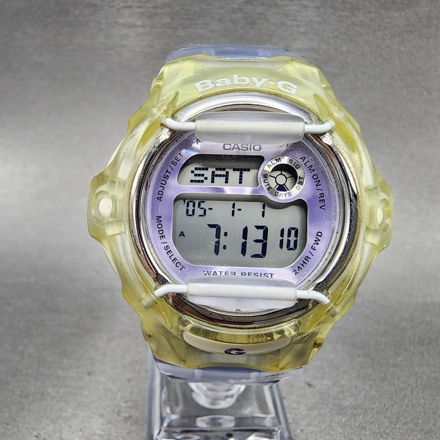 Casio BabyG Watch Women 40mm Digital Alarm Chrono Clear Case New Battery2