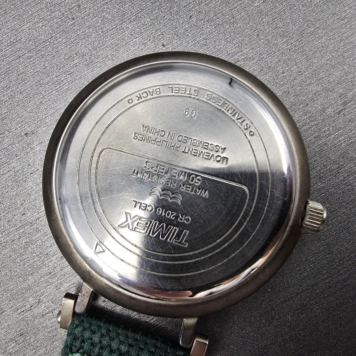 Timex Expedition Pocket Watch Men 45mm Green Dial  Gray Round New Battery9