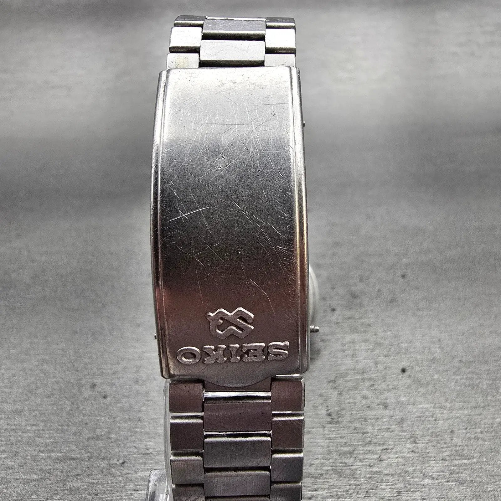 Seiko SQ Watch Men 34mm Blue Dial Silver Tone Daydate Round 8C23-6010 New Batt7