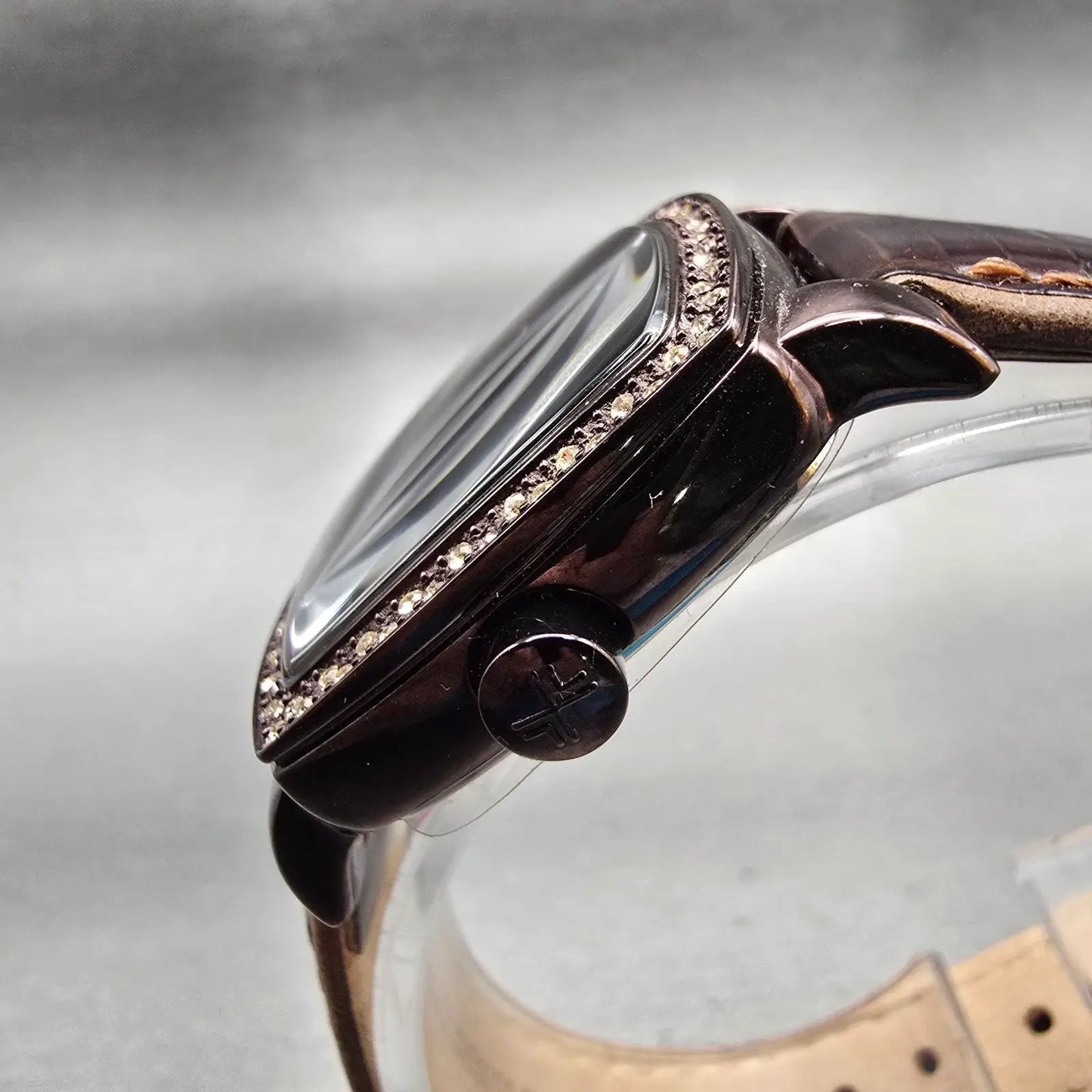 Skagen Watch Women 30mm MOP Dial Brown Tone Daydate Gemmed 558SMLD8A New Battery2