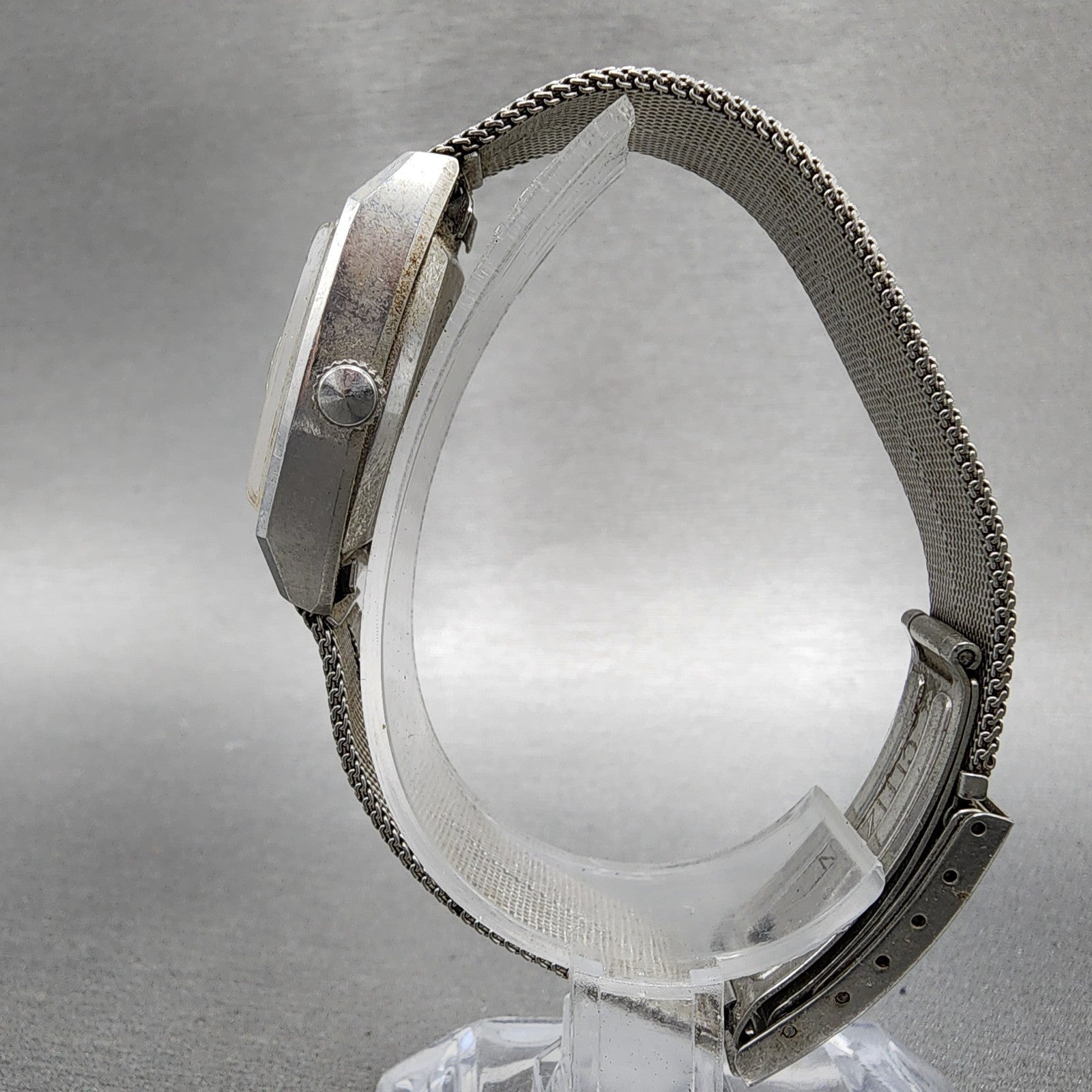 Citizen Cosmostar Watch Women 24mm Silver Dial Silver Tone Date Rectangle Runs6