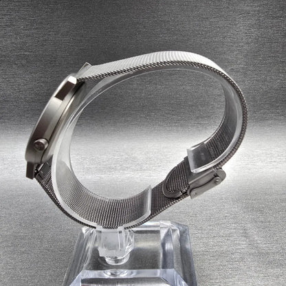 Skagen Watch Men 34mm Blue Dial Silver Tone Date Round 103LTTN New Battery6