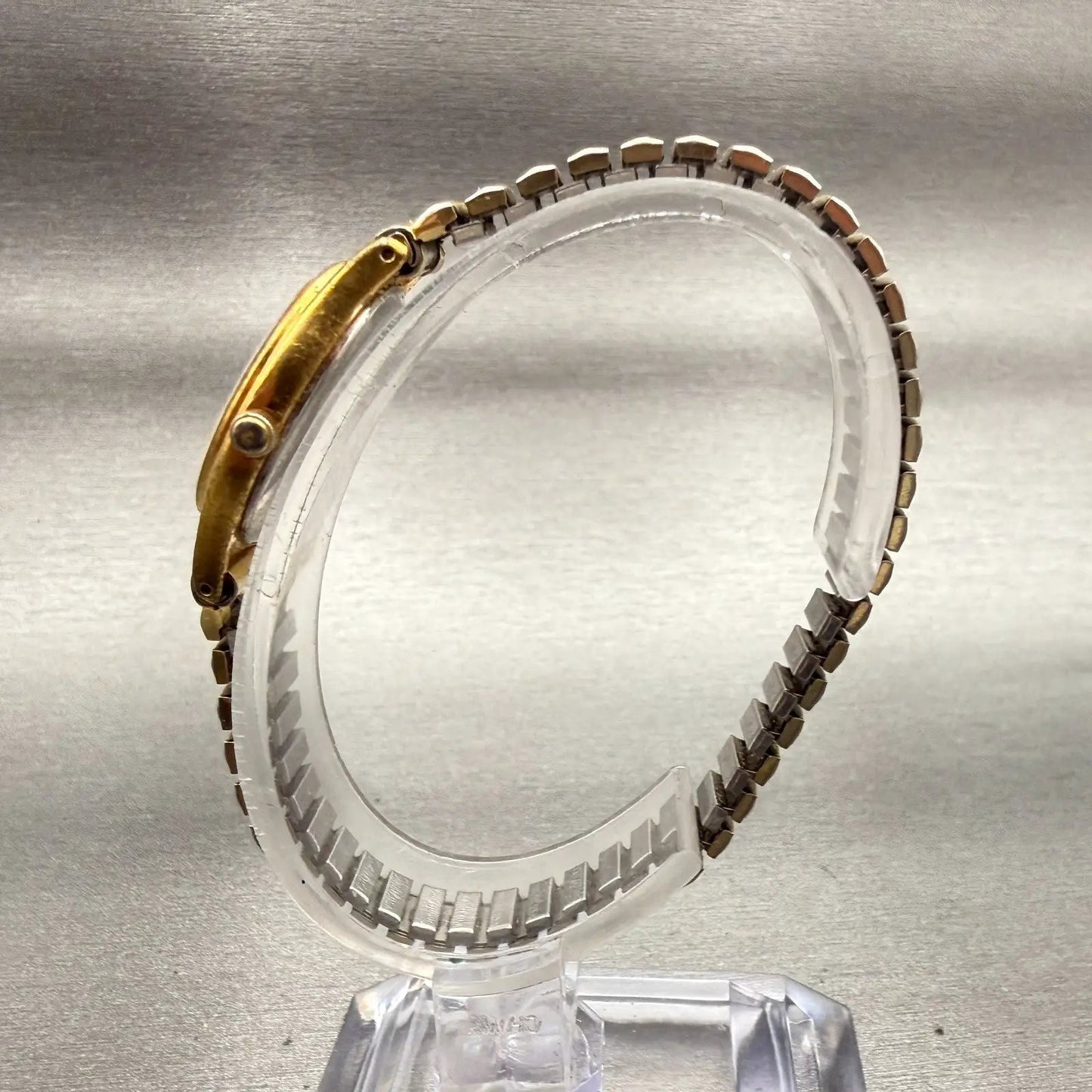 Seiko Watch Women 20mm Champagne Dial Gold Tone Oval 4N01-5060 New Battery VTG6