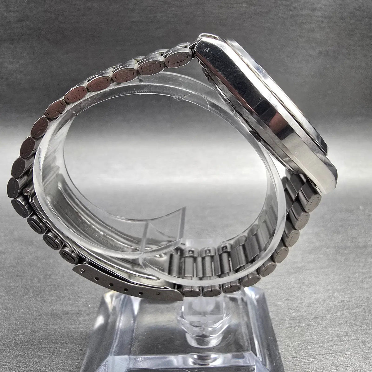 Seiko SilverWave Watch Men 36mm Silver Dial Silver Tone Daydate 8229-8000 NewBat8
